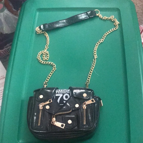 Leather Jacket Crossbody purse - Picture 3 of 4